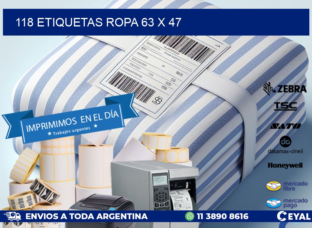 118 ETIQUETAS ROPA 63 x 47