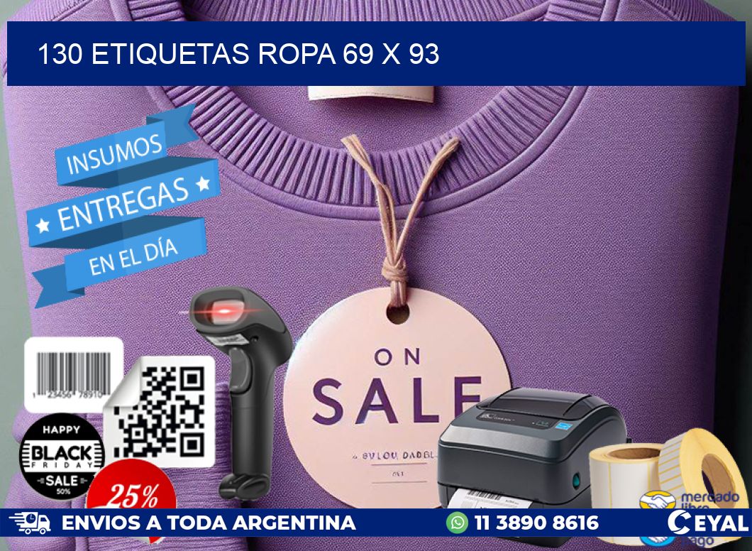 130 ETIQUETAS ROPA 69 x 93
