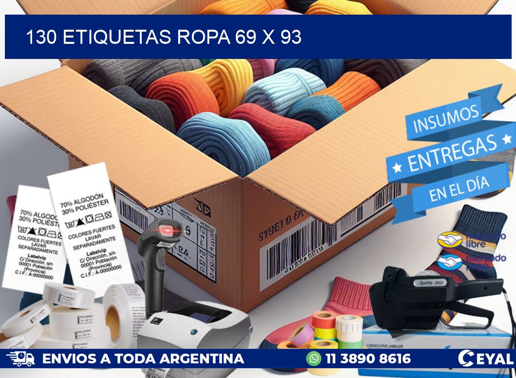 130 ETIQUETAS ROPA 69 x 93