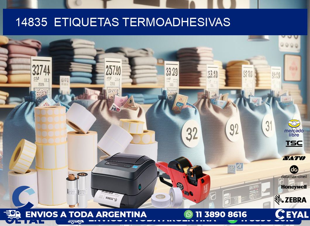 14835  ETIQUETAS TERMOADHESIVAS
