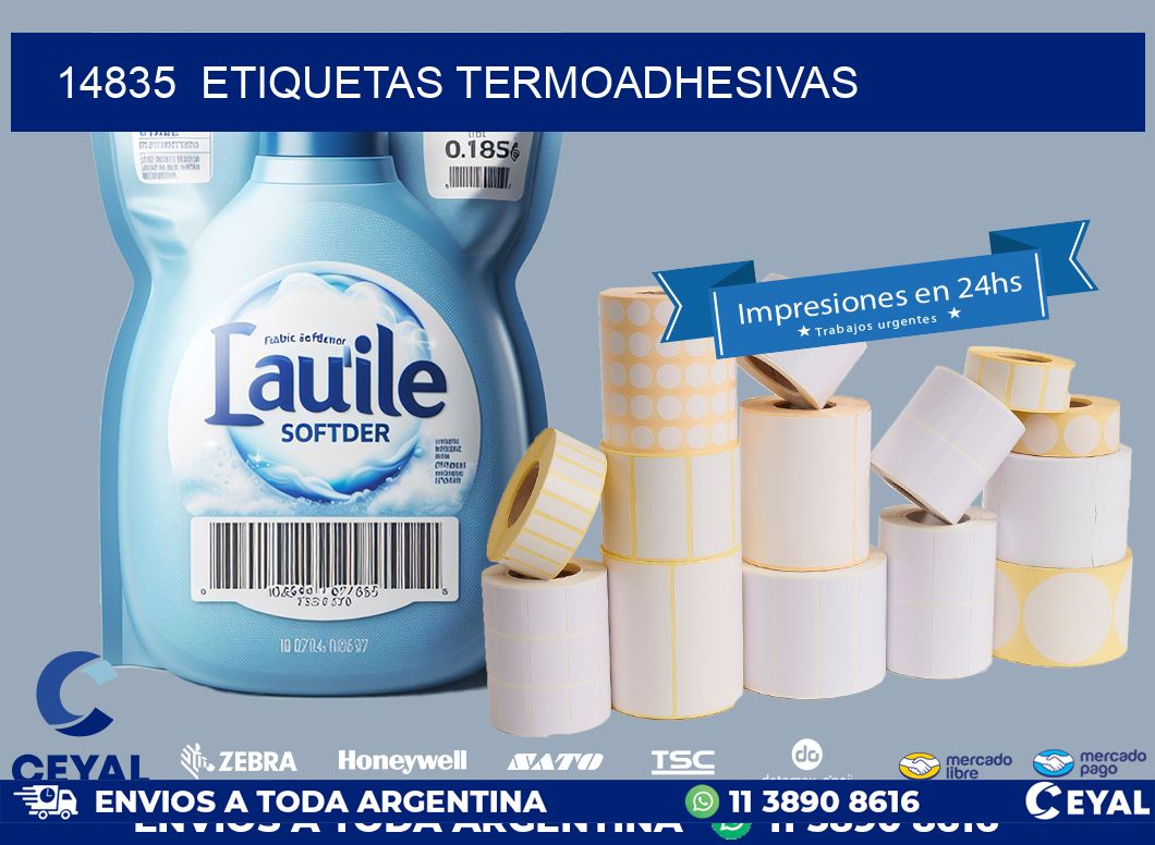 14835  ETIQUETAS TERMOADHESIVAS