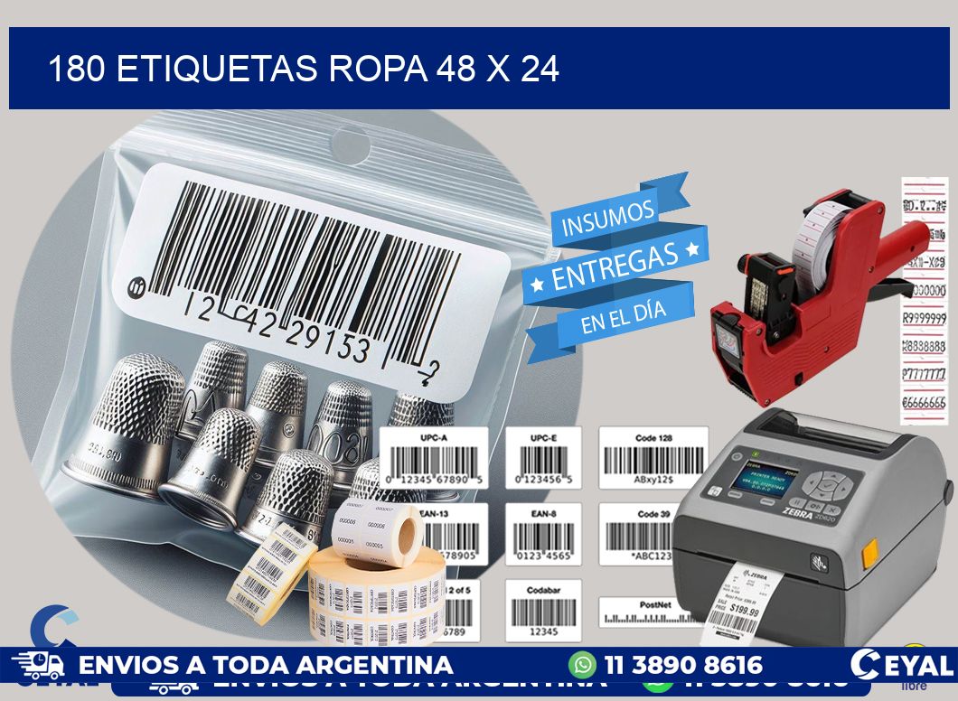 180 ETIQUETAS ROPA 48 x 24