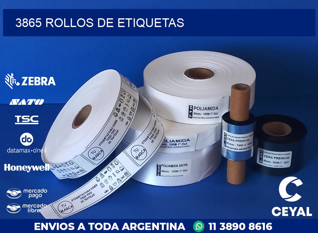 3865 ROLLOS DE ETIQUETAS