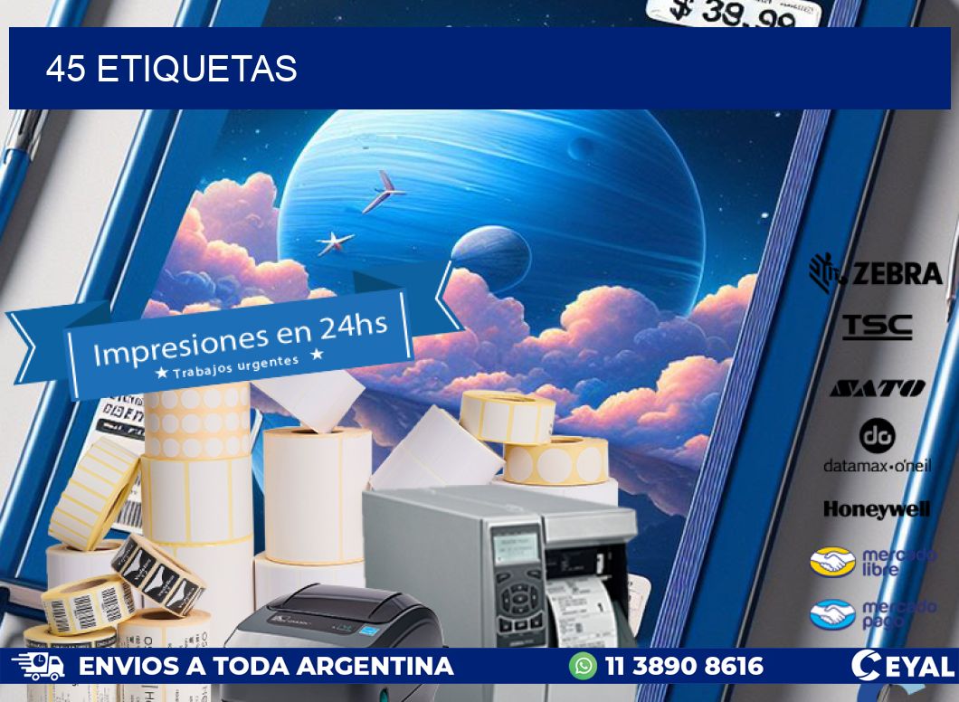 45 ETIQUETAS