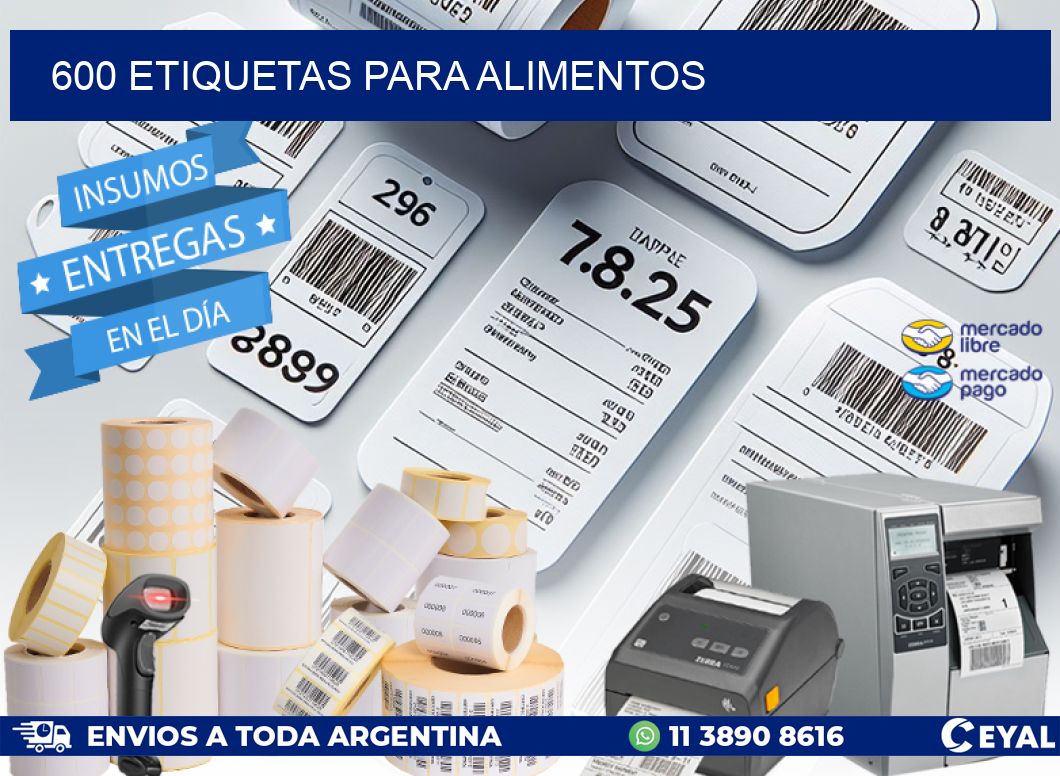 600 ETIQUETAS PARA ALIMENTOS