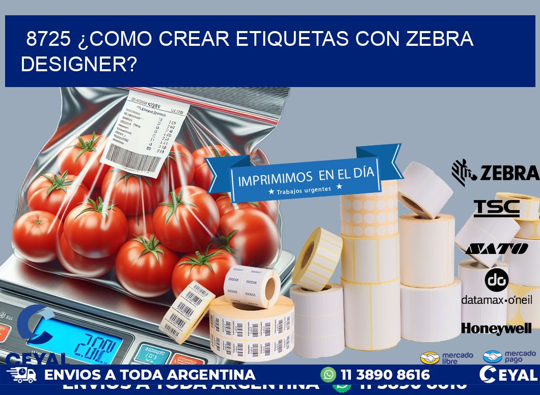 8725 ¿COMO CREAR ETIQUETAS CON ZEBRA DESIGNER?