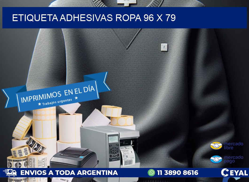 ETIQUETA ADHESIVAS ROPA 96 x 79