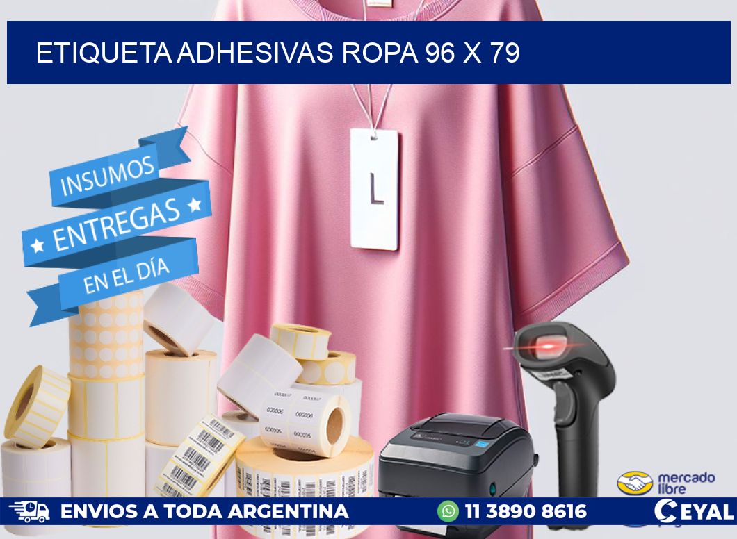 ETIQUETA ADHESIVAS ROPA 96 x 79