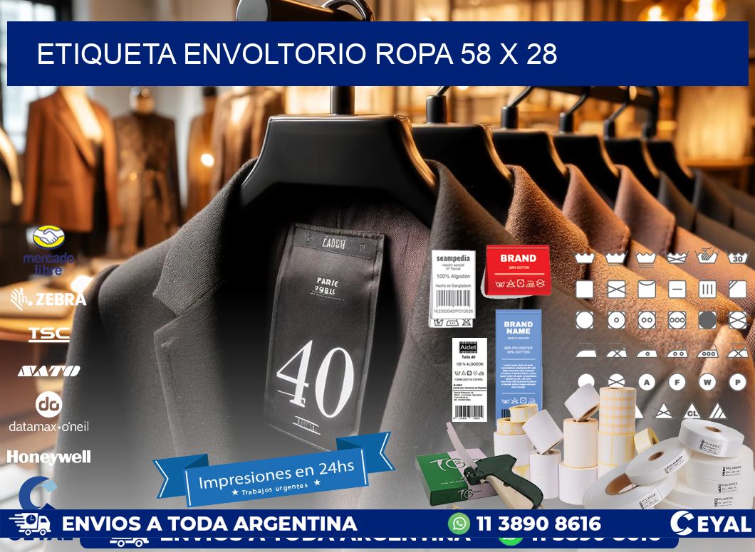 ETIQUETA ENVOLTORIO ROPA 58 x 28