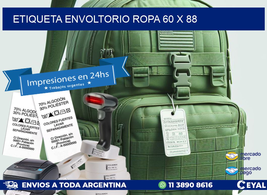 ETIQUETA ENVOLTORIO ROPA 60 x 88