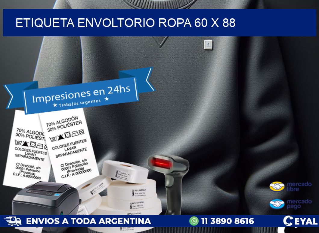 ETIQUETA ENVOLTORIO ROPA 60 x 88