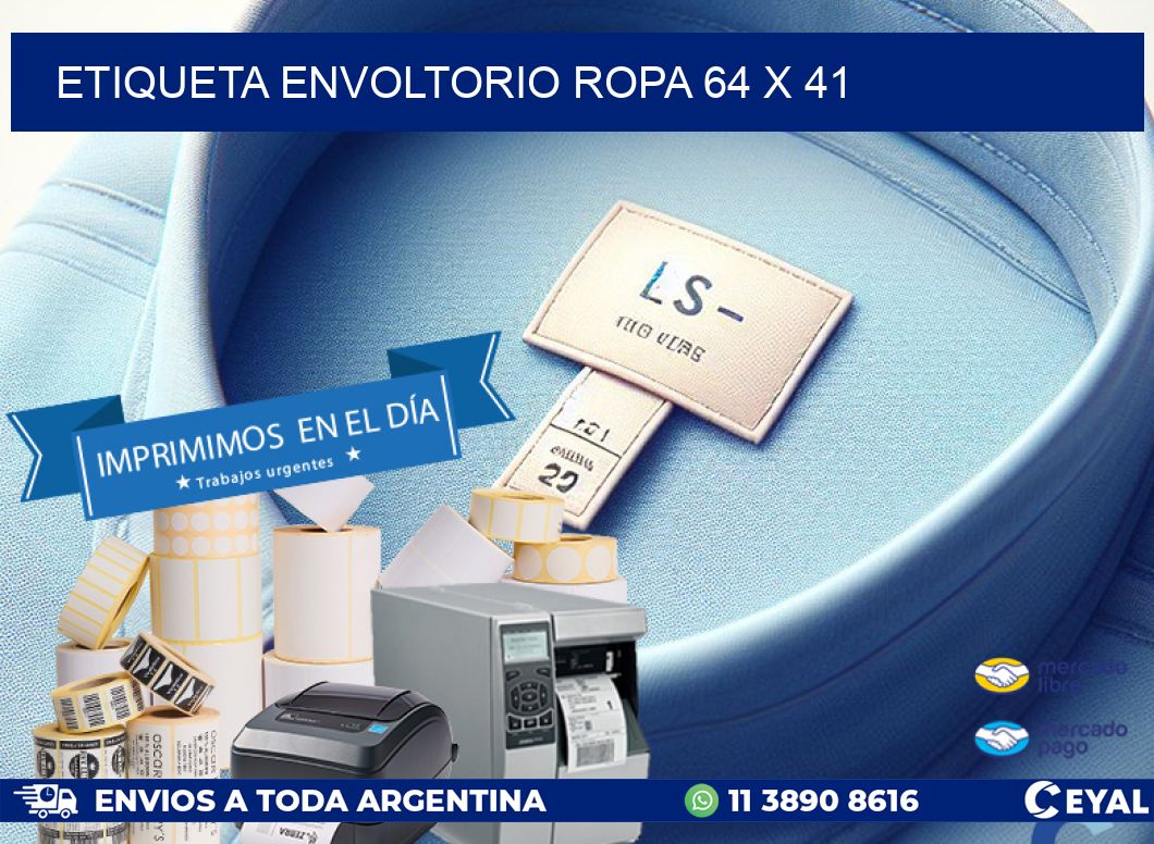 ETIQUETA ENVOLTORIO ROPA 64 x 41