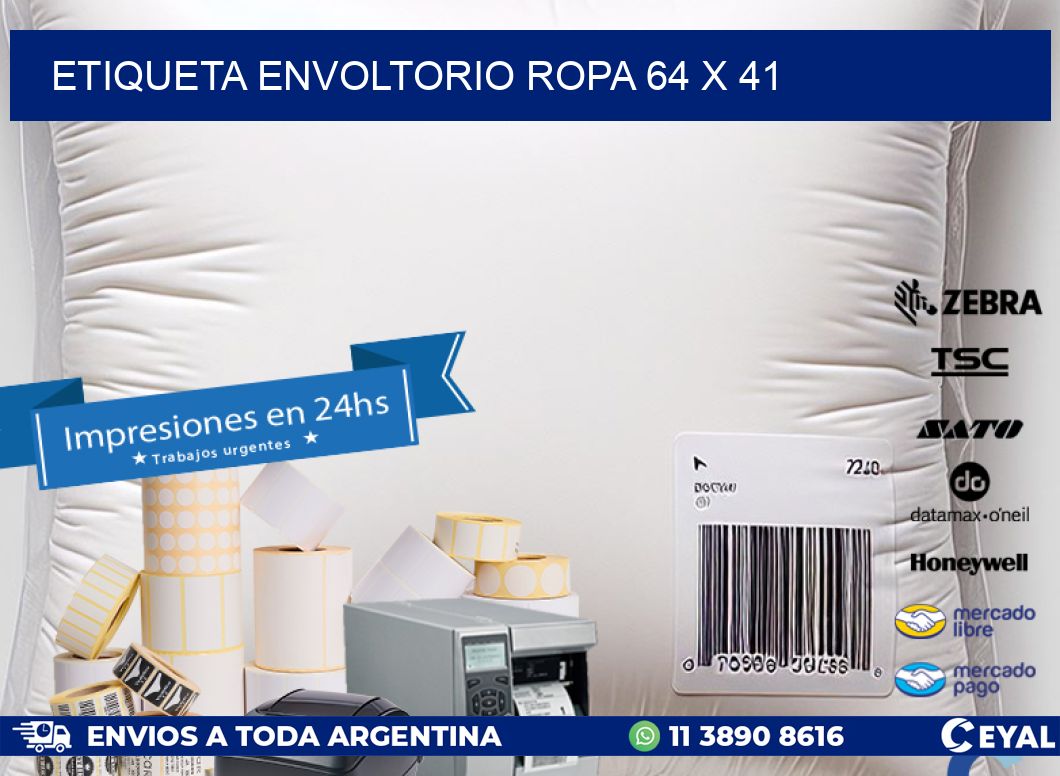 ETIQUETA ENVOLTORIO ROPA 64 x 41