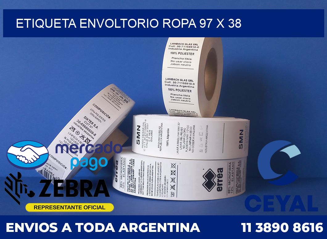 ETIQUETA ENVOLTORIO ROPA 97 x 38