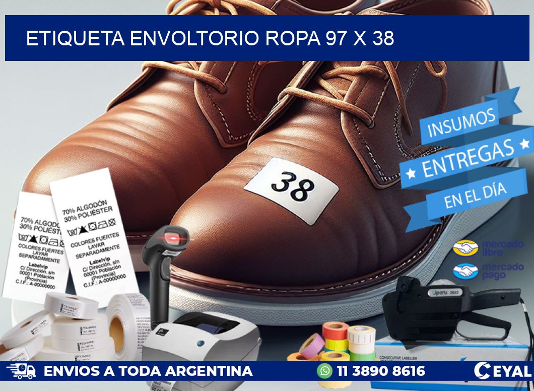 ETIQUETA ENVOLTORIO ROPA 97 x 38