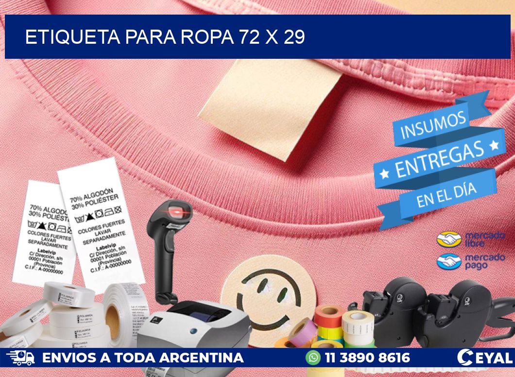 ETIQUETA PARA ROPA 72 x 29