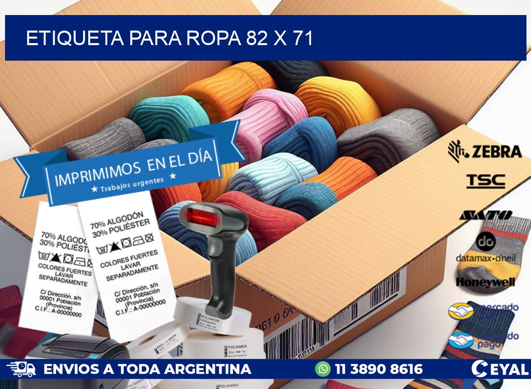 ETIQUETA PARA ROPA 82 x 71