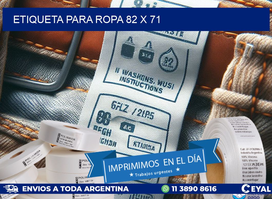 ETIQUETA PARA ROPA 82 x 71