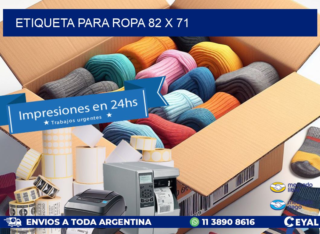 ETIQUETA PARA ROPA 82 x 71