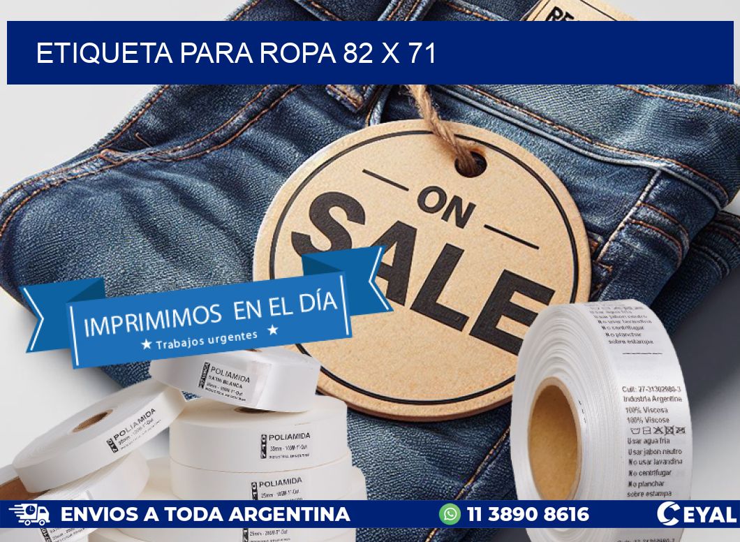 ETIQUETA PARA ROPA 82 x 71