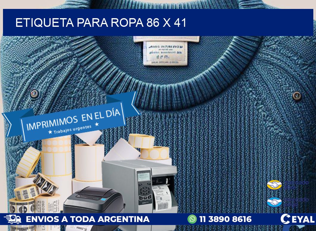 ETIQUETA PARA ROPA 86 x 41