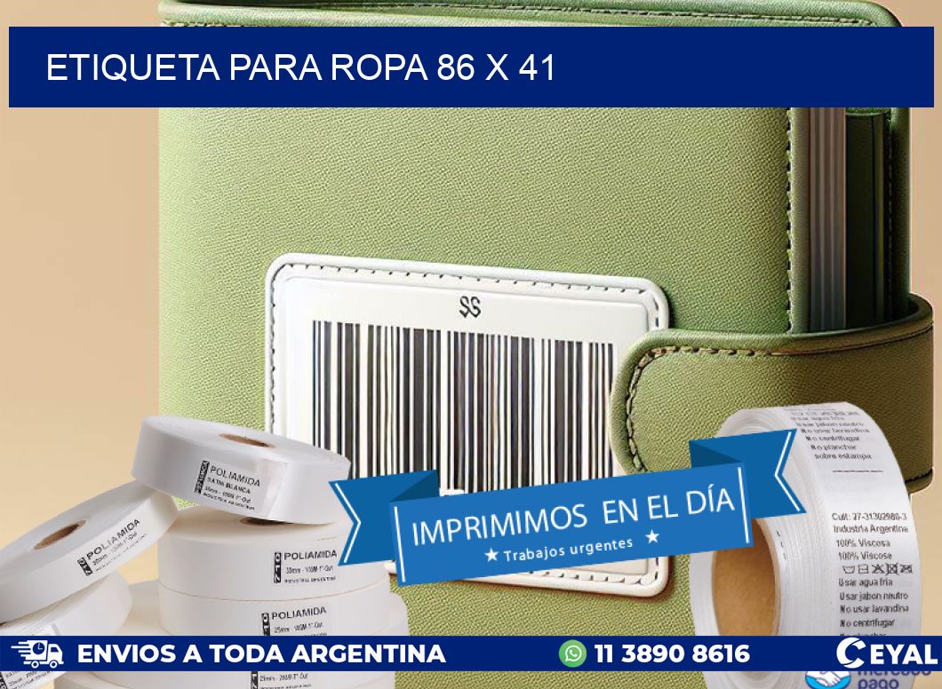 ETIQUETA PARA ROPA 86 x 41