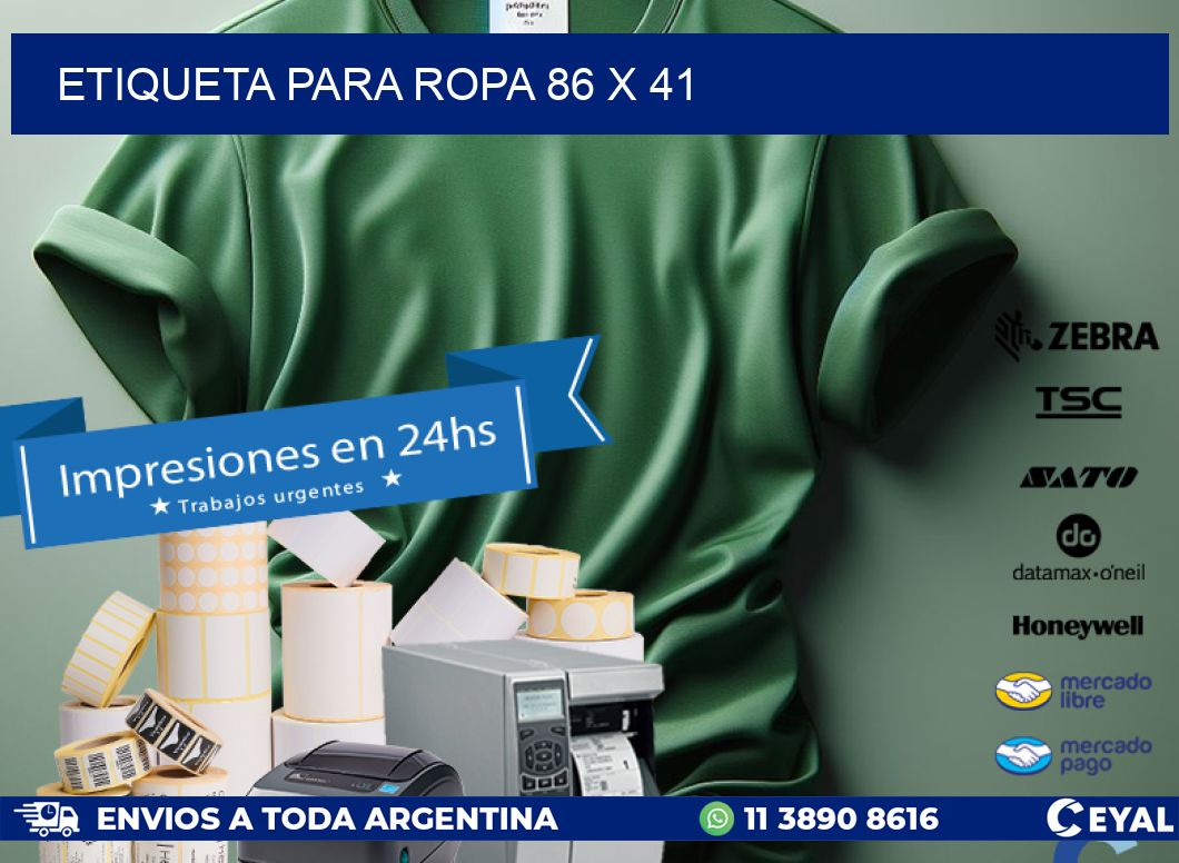 ETIQUETA PARA ROPA 86 x 41