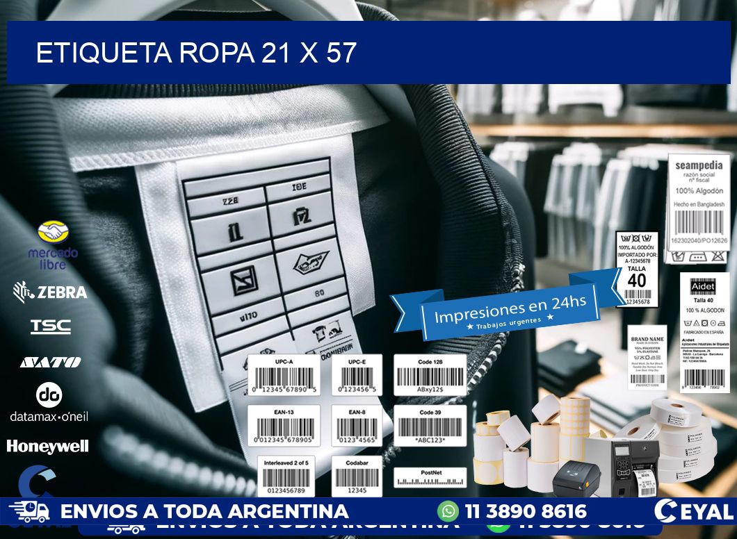 ETIQUETA ROPA 21 x 57