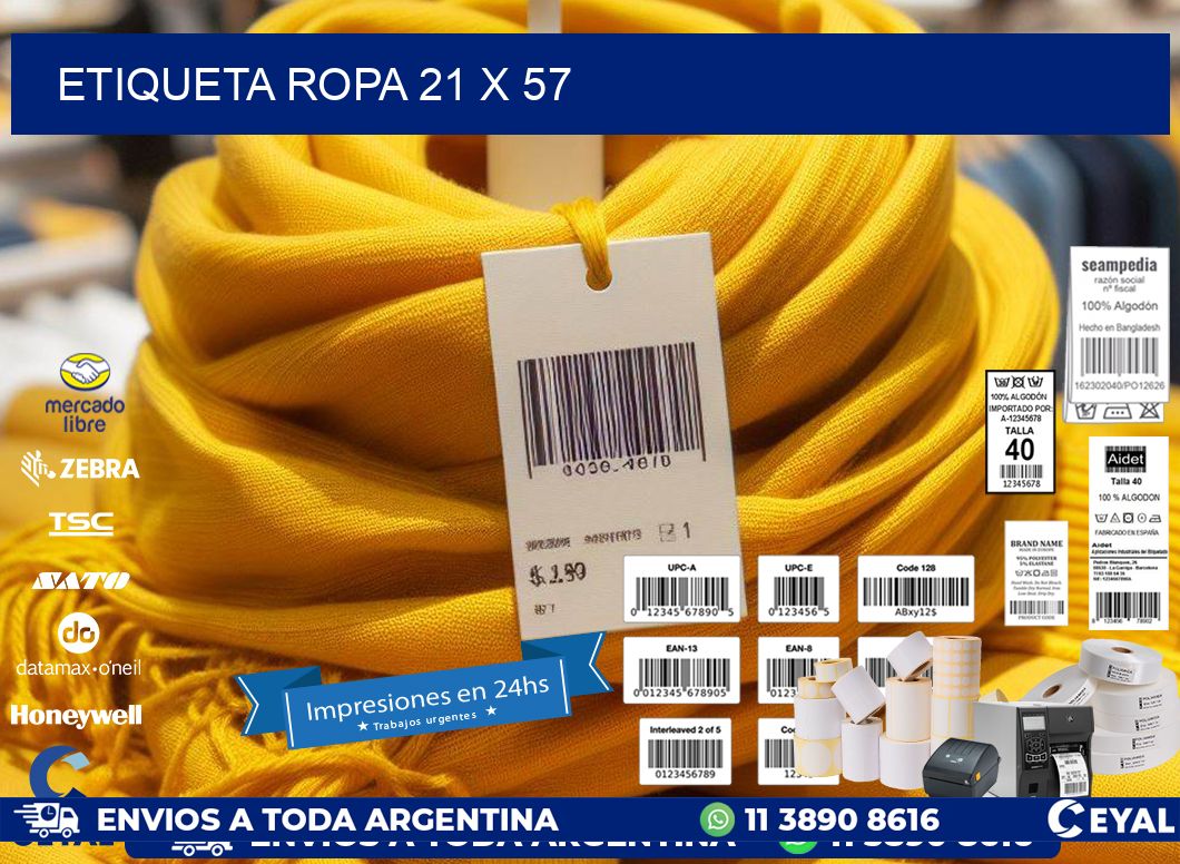 ETIQUETA ROPA 21 x 57