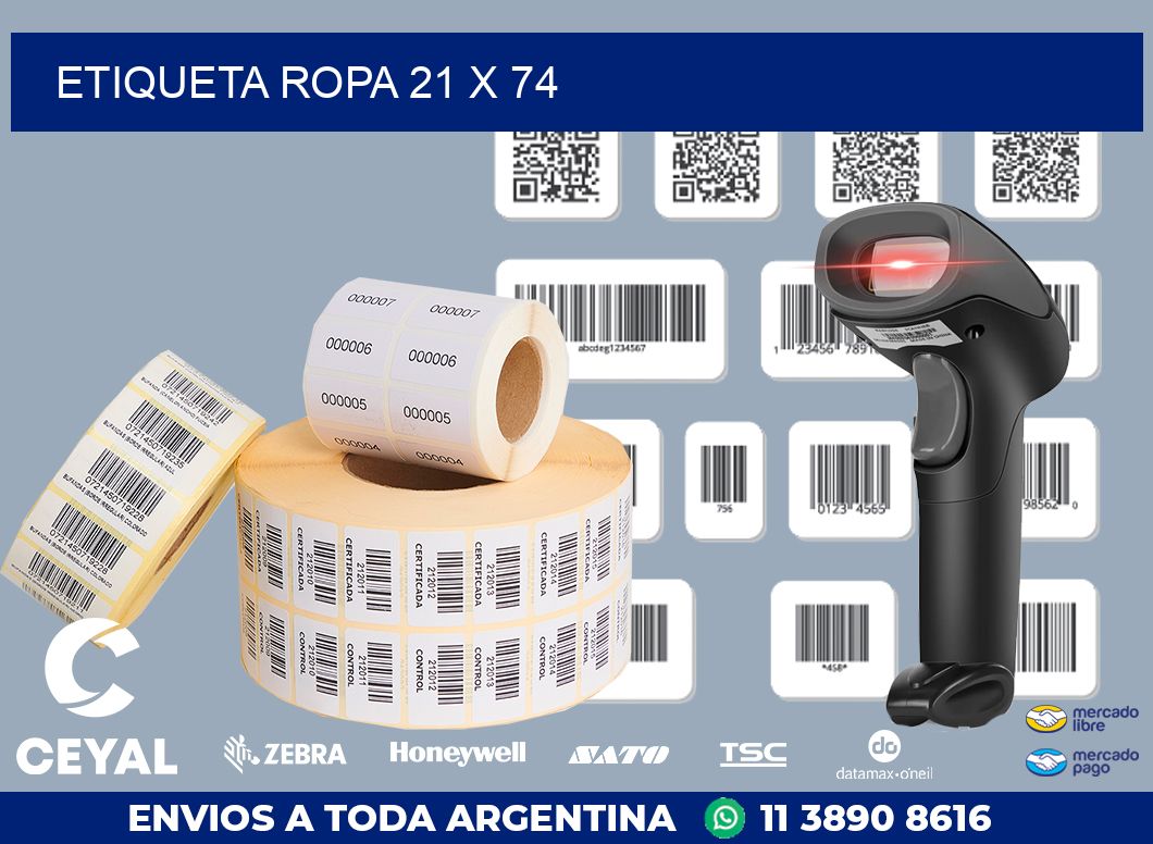 ETIQUETA ROPA 21 x 74