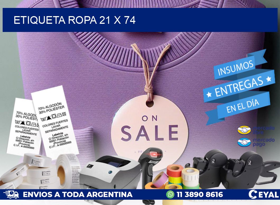 ETIQUETA ROPA 21 x 74