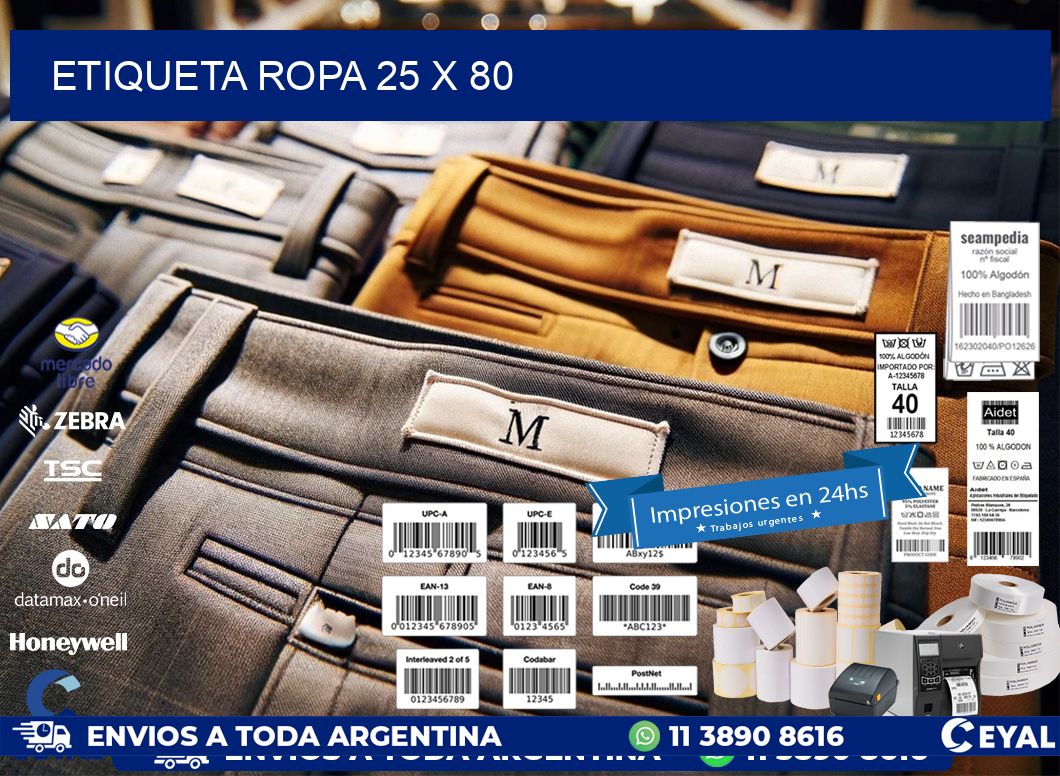 ETIQUETA ROPA 25 x 80
