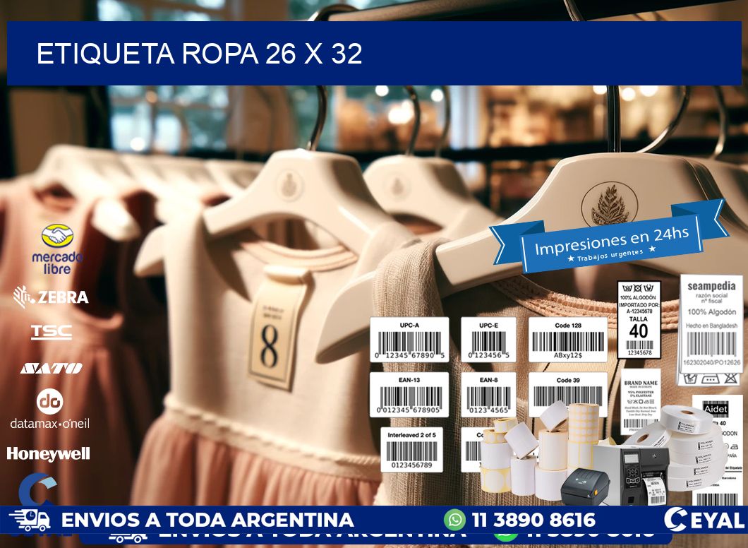 ETIQUETA ROPA 26 x 32