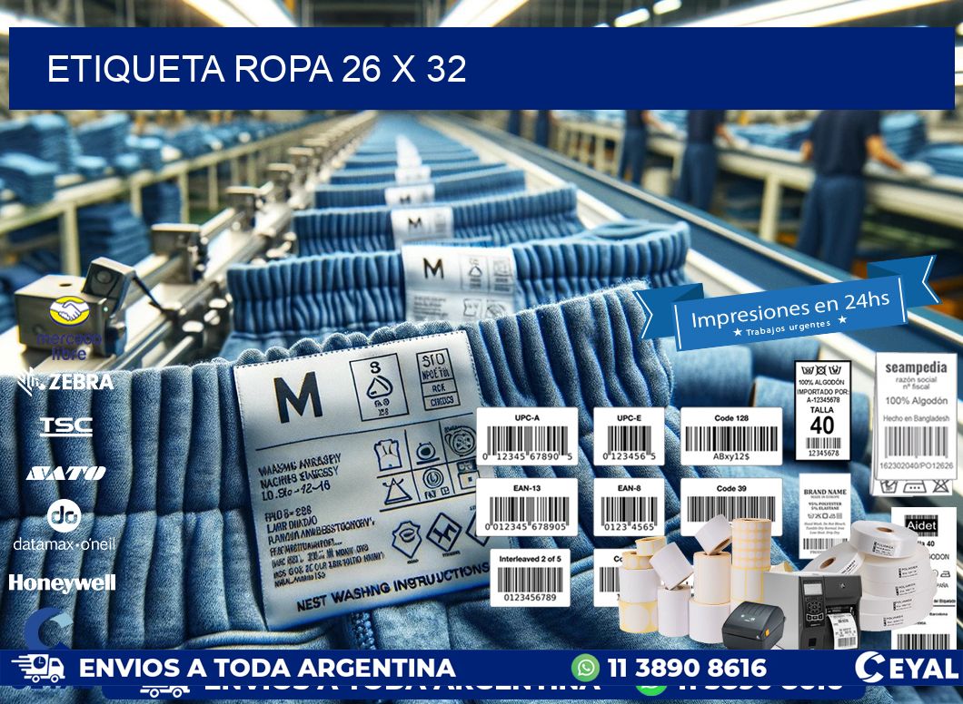 ETIQUETA ROPA 26 x 32
