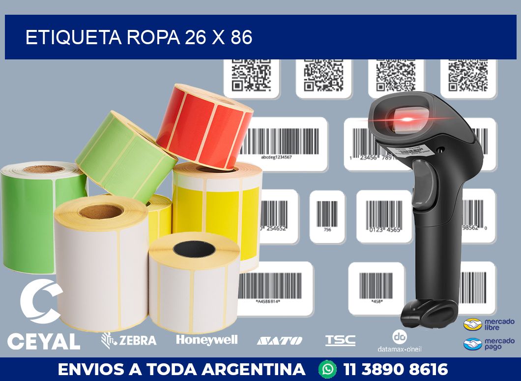 ETIQUETA ROPA 26 x 86