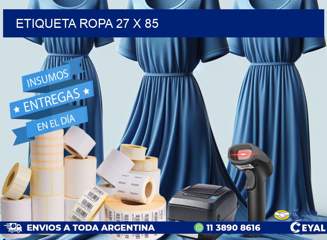 ETIQUETA ROPA 27 x 85