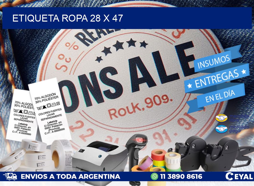 ETIQUETA ROPA 28 x 47