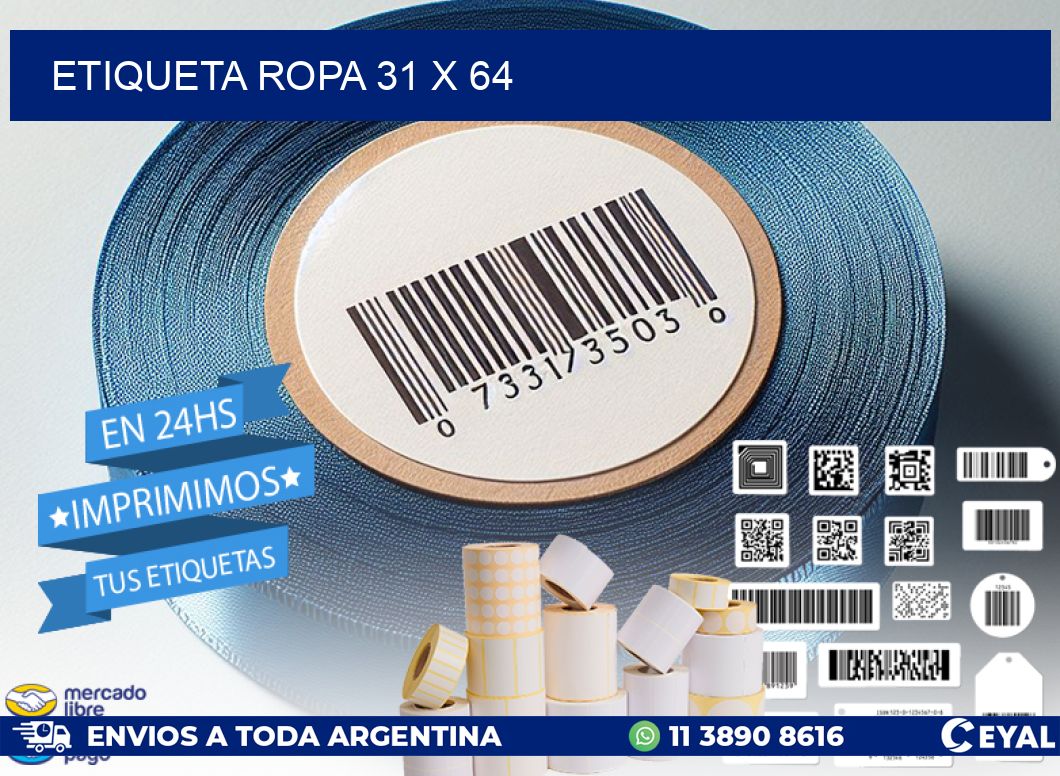 ETIQUETA ROPA 31 x 64