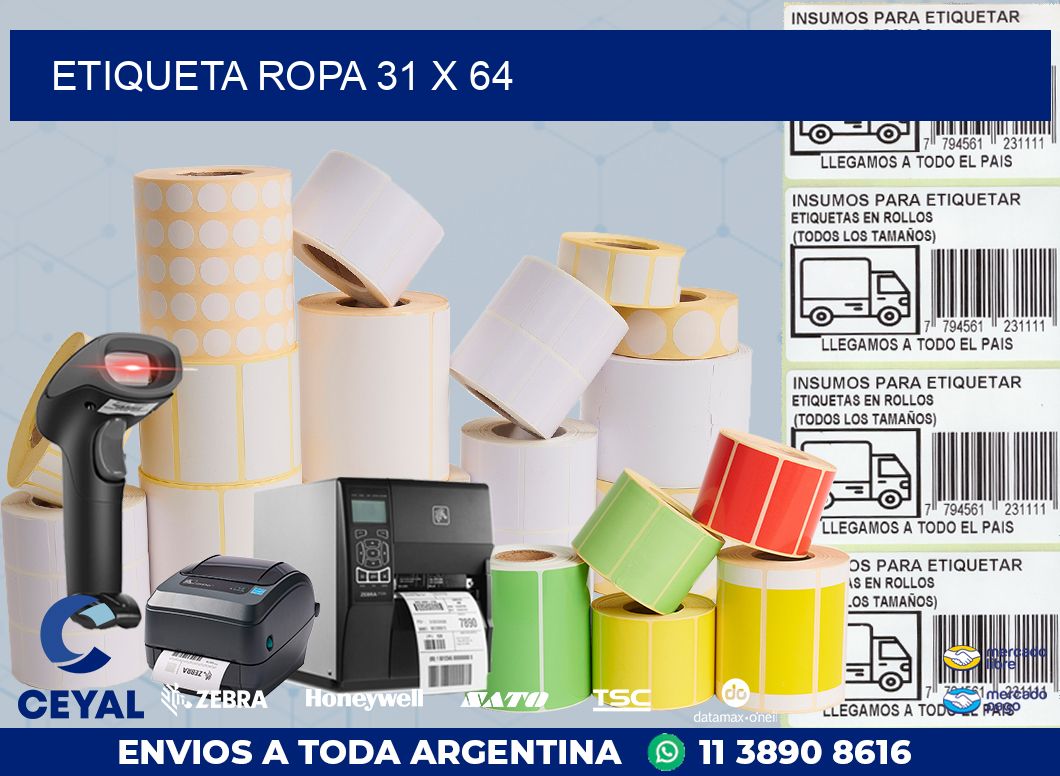 ETIQUETA ROPA 31 x 64