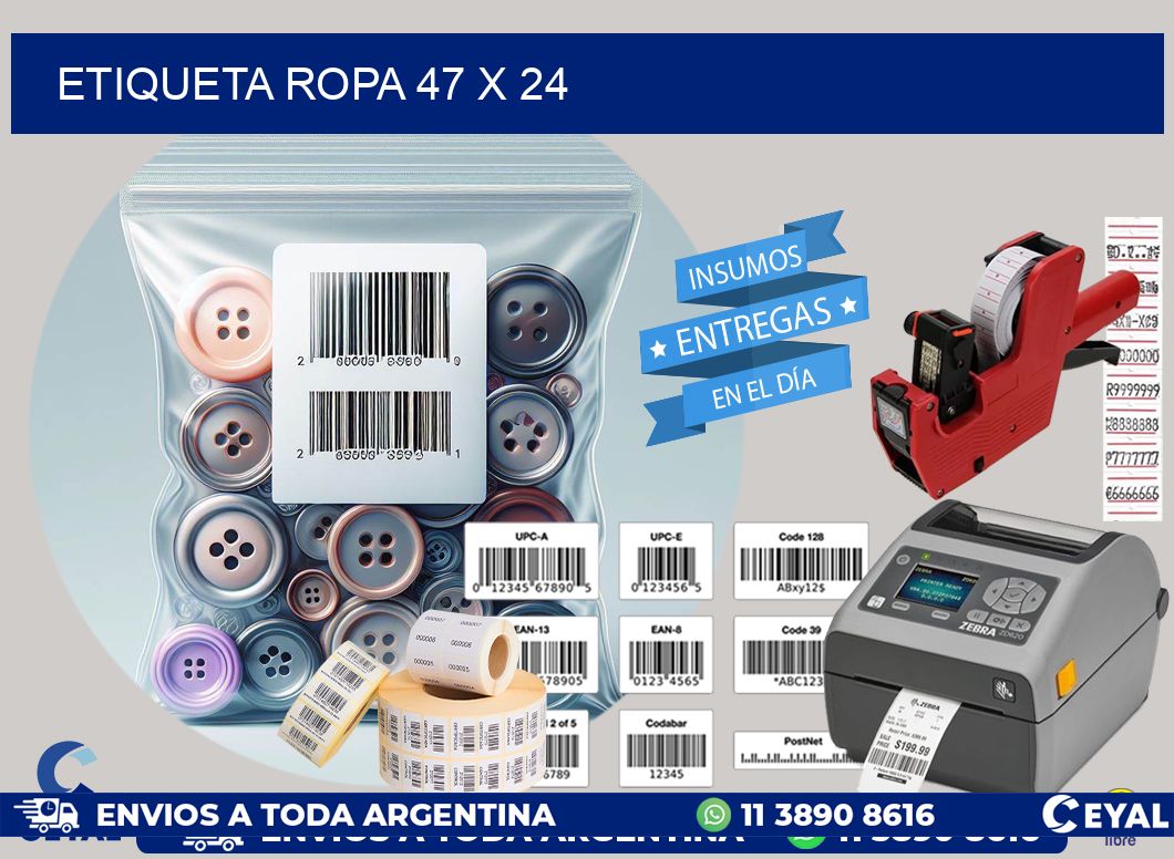 ETIQUETA ROPA 47 x 24