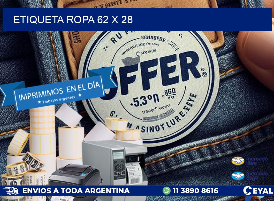ETIQUETA ROPA 62 x 28