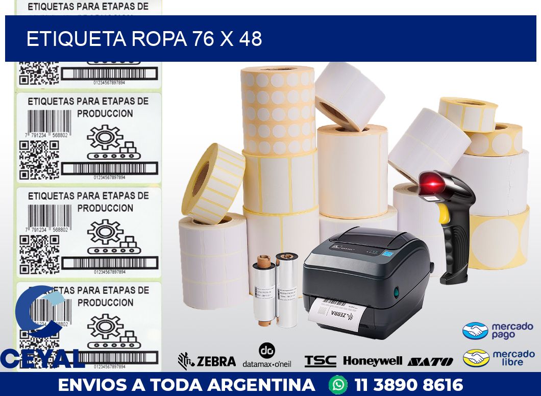 ETIQUETA ROPA 76 x 48