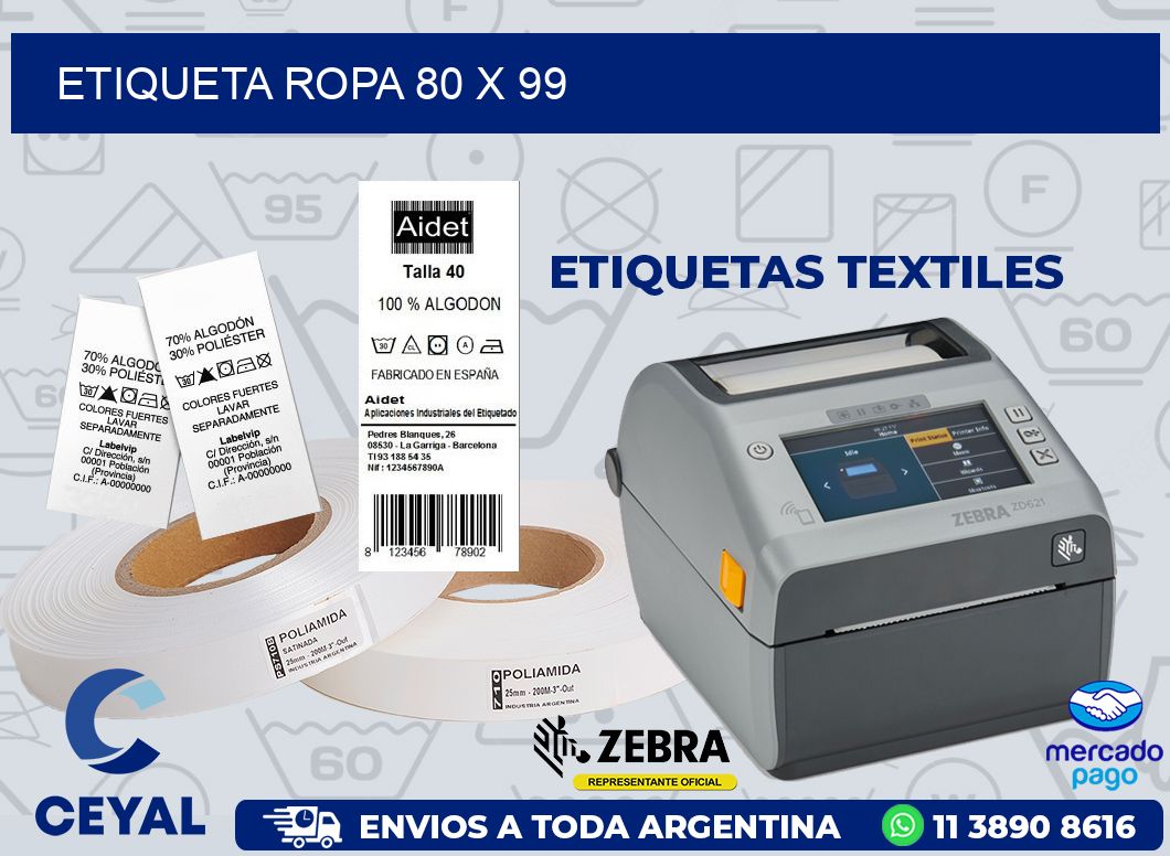 ETIQUETA ROPA 80 x 99