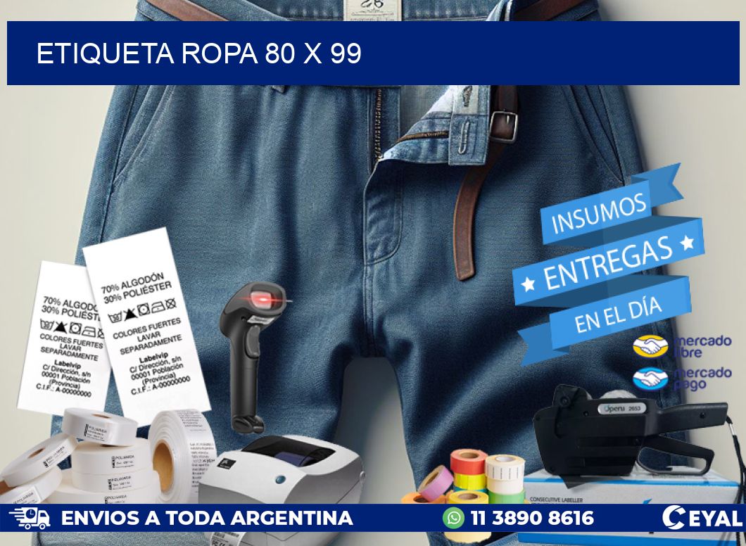 ETIQUETA ROPA 80 x 99