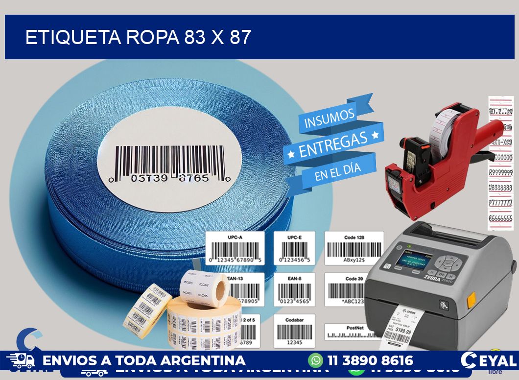 ETIQUETA ROPA 83 x 87