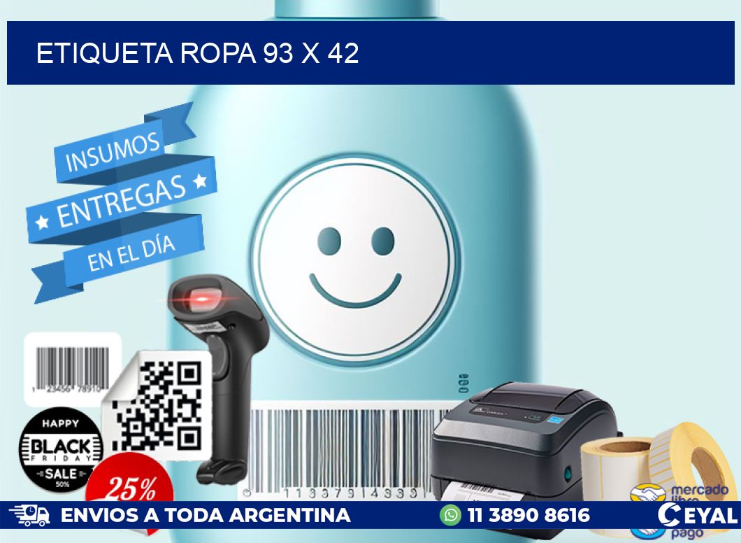 ETIQUETA ROPA 93 x 42