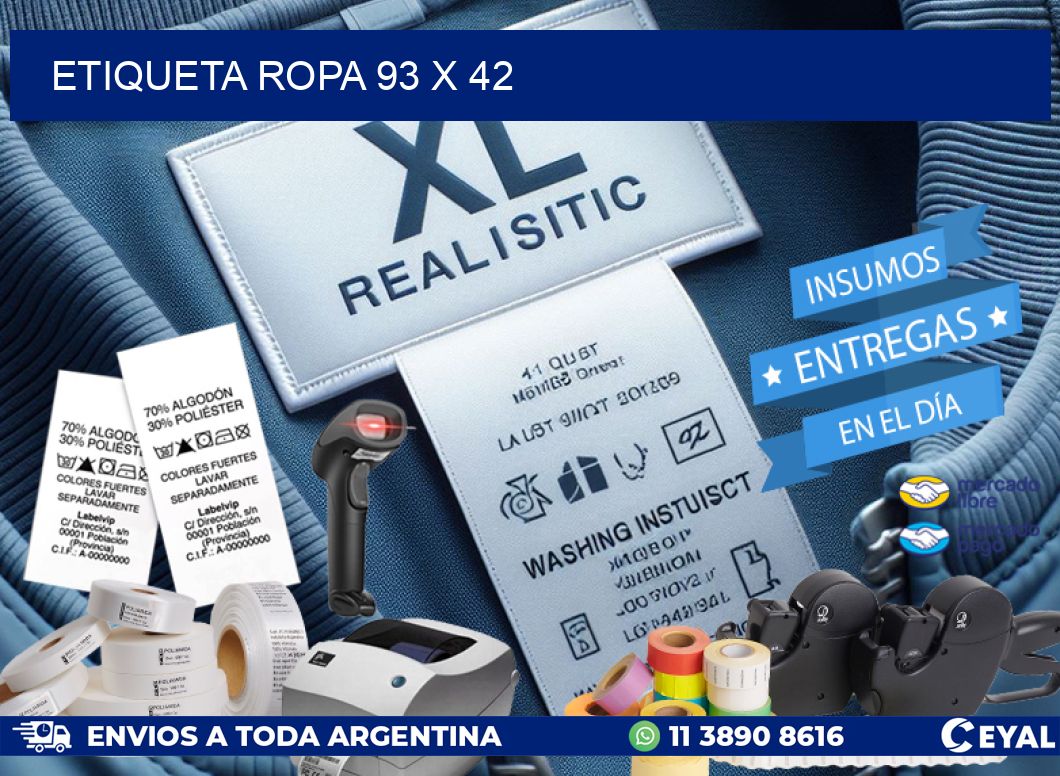 ETIQUETA ROPA 93 x 42