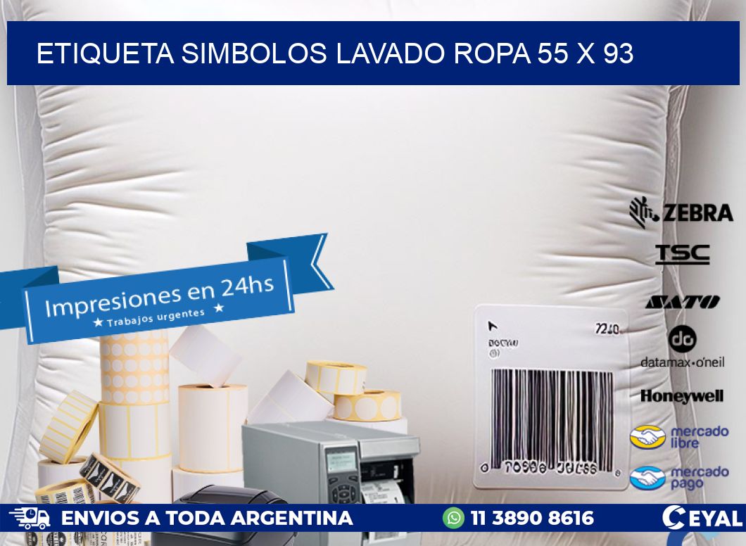 ETIQUETA SIMBOLOS LAVADO ROPA 55 x 93