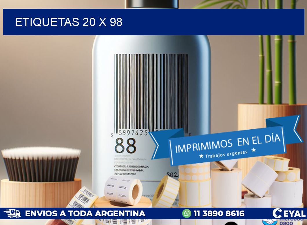 ETIQUETAS 20 x 98