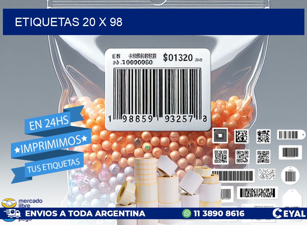 ETIQUETAS 20 x 98